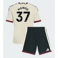 Manchester United Kobbie Mainoo #37 Tredje Tröja Barn 2026-27 Kortärmad (+ Korta byxor)